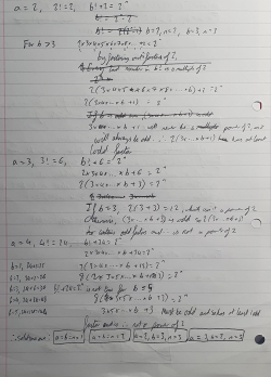 Handwritten calculations 2